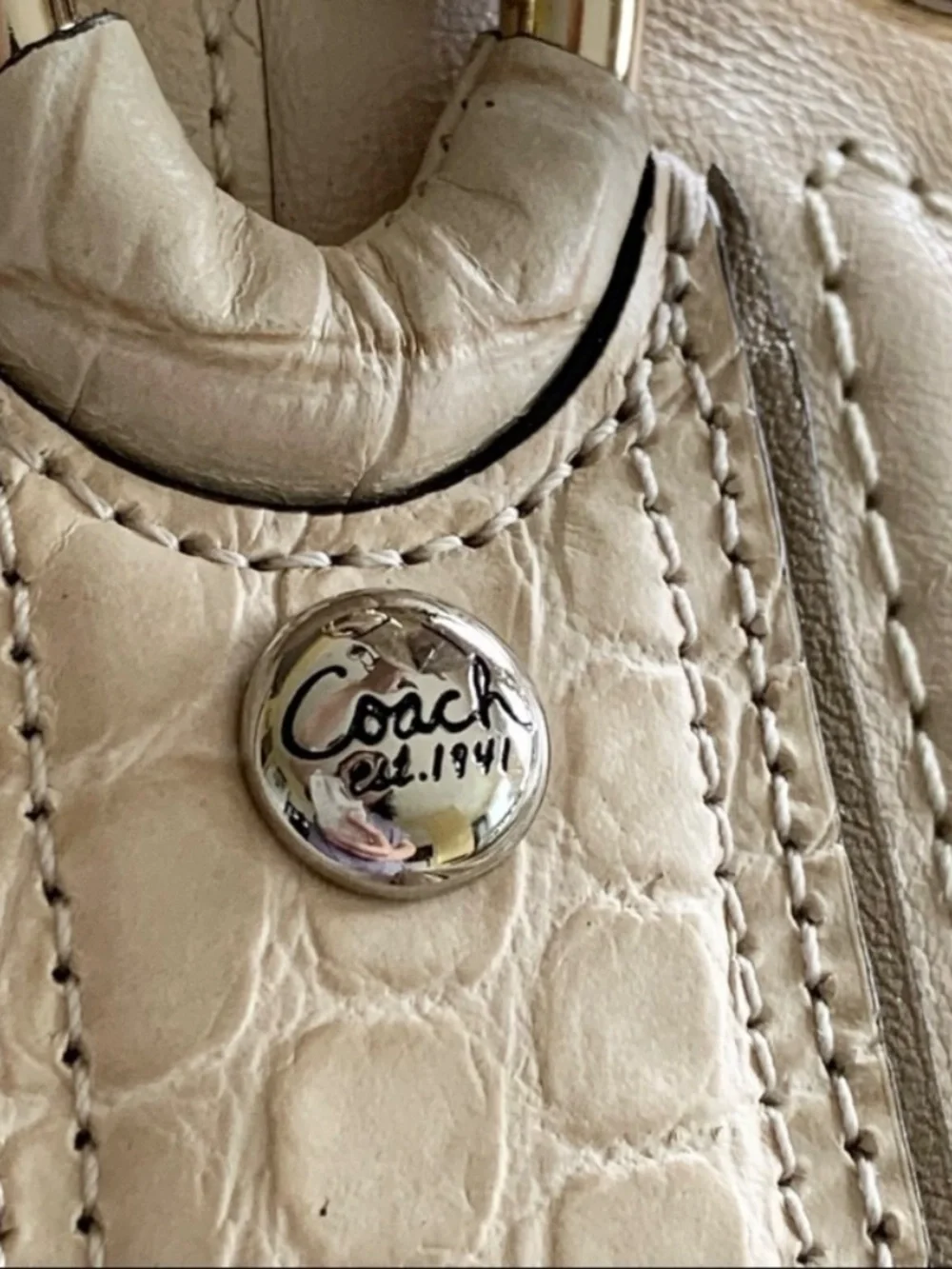 Coach Kristin Spectator Leather East West Zip Tote